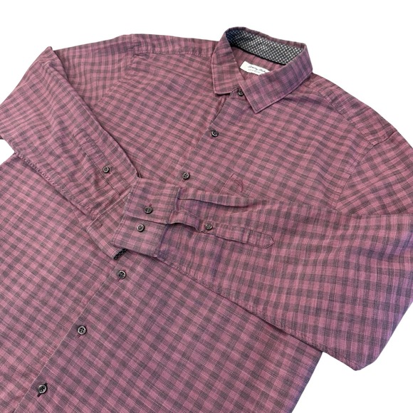 Tommy Bahama Other - Tommy Bahama The Newport Coast‎ Shirt Men's Large Purple Black Check Long Sleeve